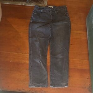 Madewell Women's Straight Leg Jeans in Dark Gray